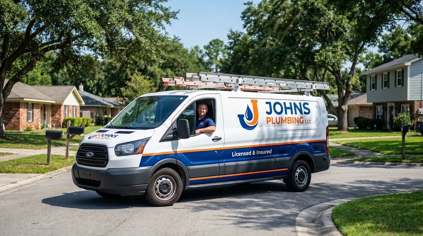 Johns Plumbing LLC service van in Holts Summit, MO
