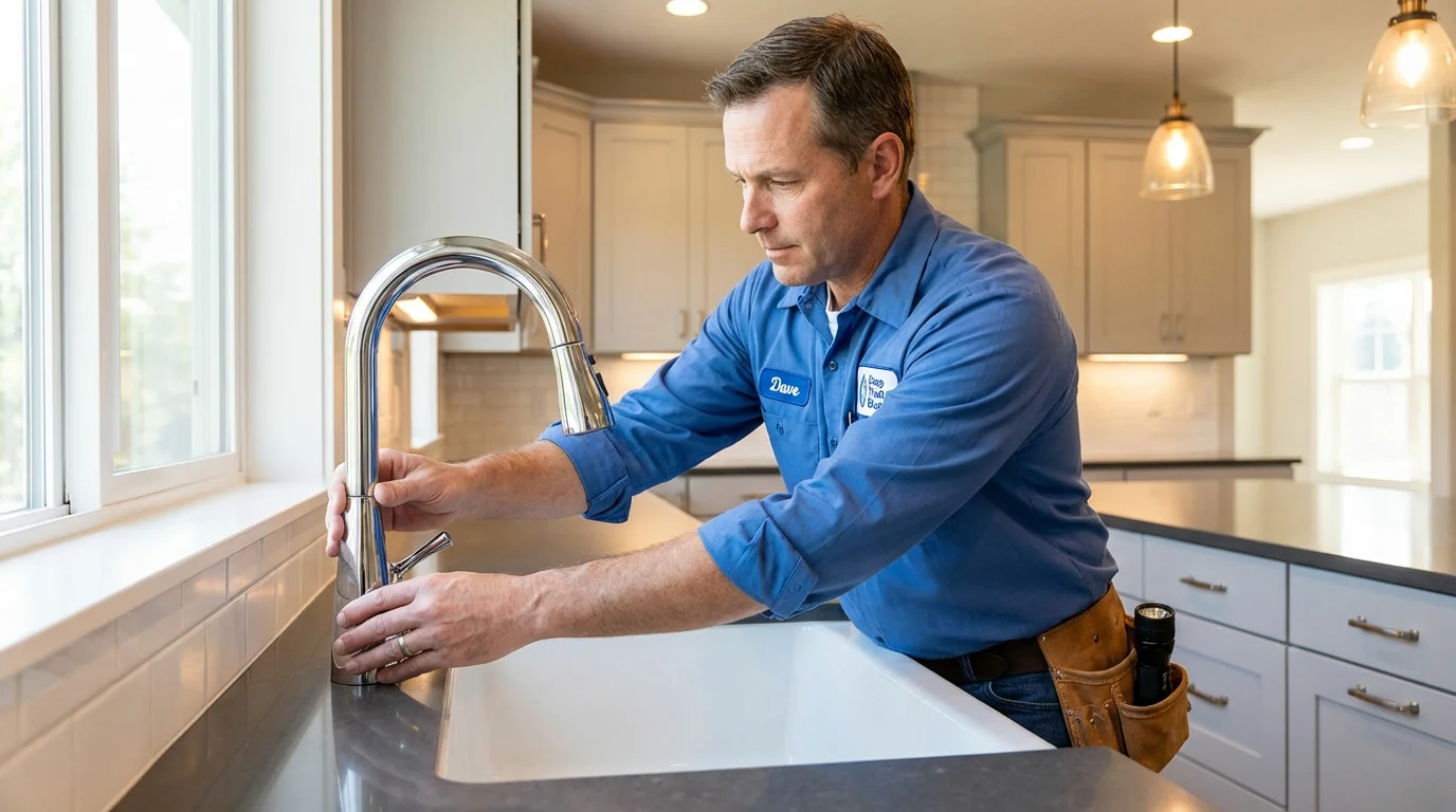 Kitchen faucet installation by Johns Plumbing LLC in Holts Summit